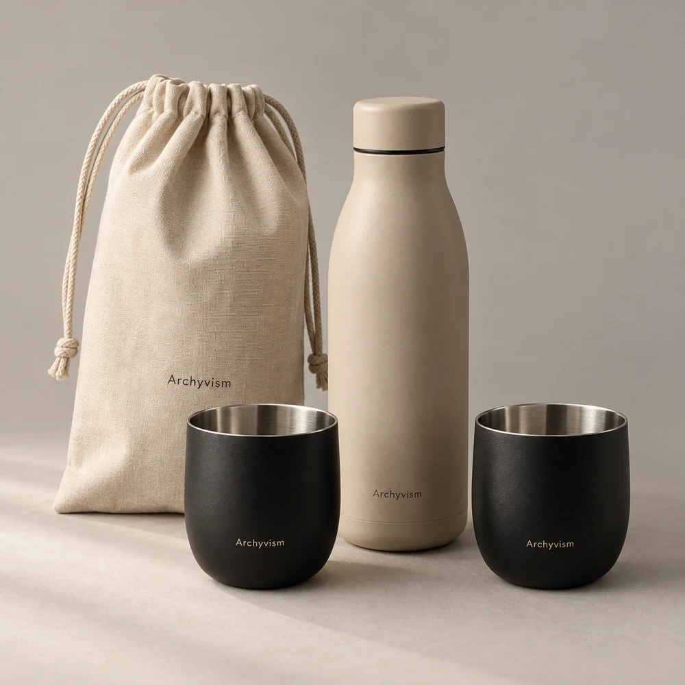 Trek Trio Set in Sand / Black, 750 ml + 2 × 300 ml